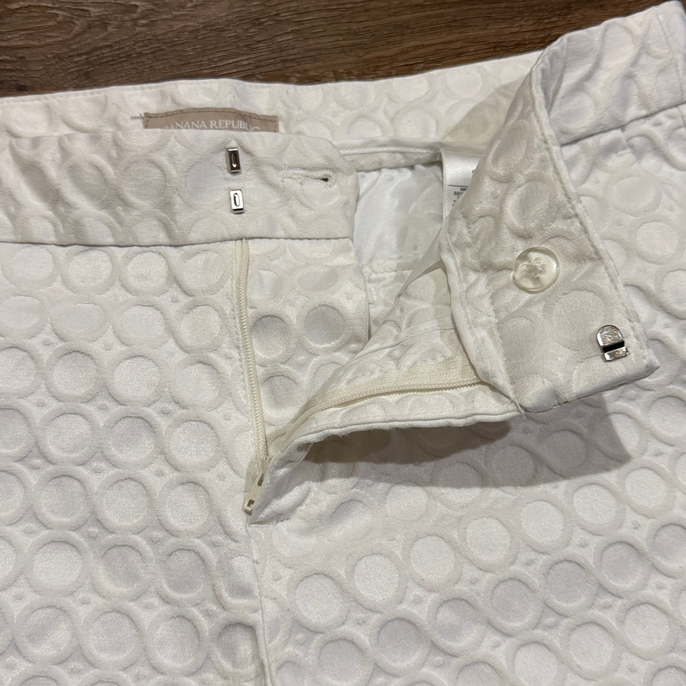 Banana Republic White Eyelet High-Rise Shorts - Picture 4 of 6